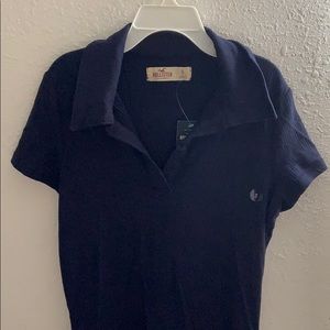 Navy collar shirt